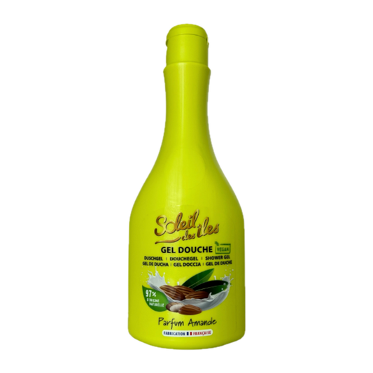 Soleil des Îles almond front bottle, seamless transparent background