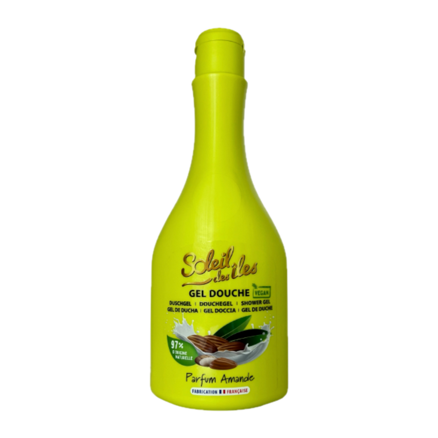 Soleil des Îles almond front bottle, seamless transparent background