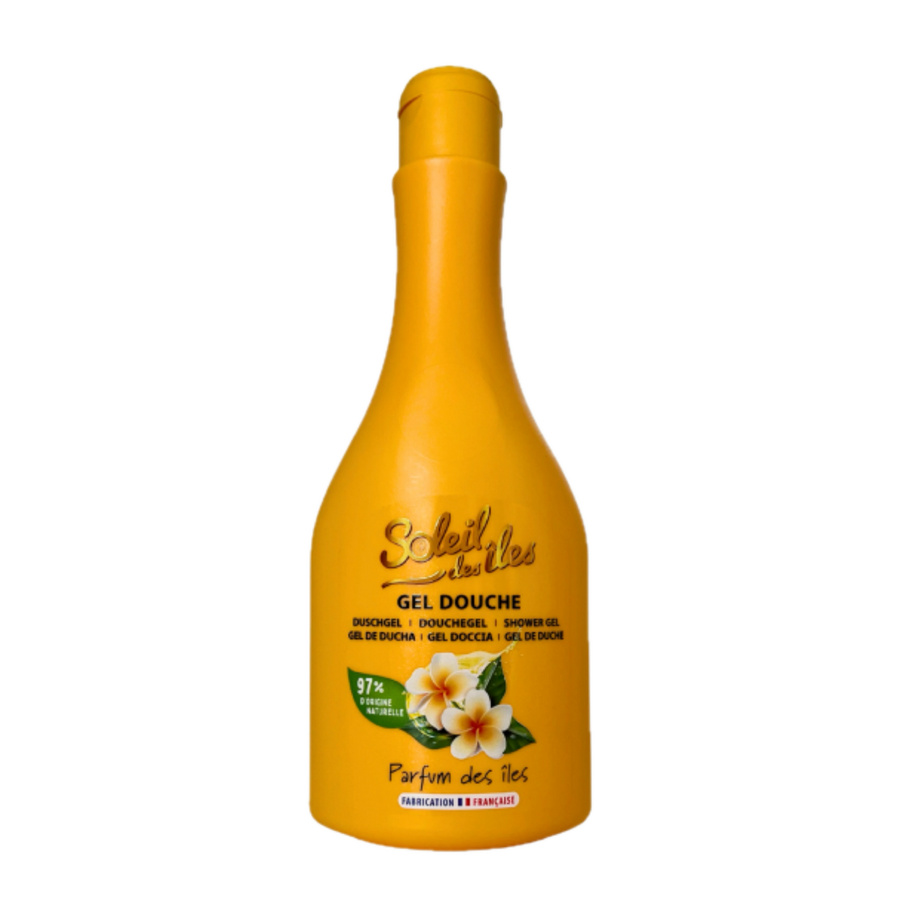 Soleil des Îles island front bottle, seamless transparent background